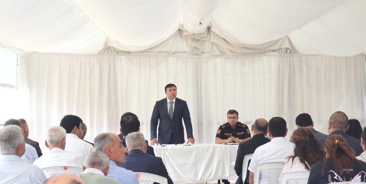 Göyçay Rayon İcra Hakimiyyətinin başçısı Orxan Mürsəlov Xəlitli kəndində səyyar qəbul keçirib