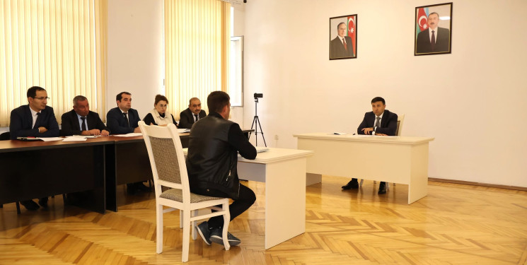 Göyçay Rayon İcra Hakimiyyətinin başçısı Orxan Mürsəlov növbəti vətəndaş qəbulu keçirib