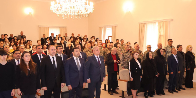 Göyçayda Azərbaycanın Milli Qəhrəmanı Yuri Kovalyovun xatirəsinə həsr edilmiş tədbir keçirilib